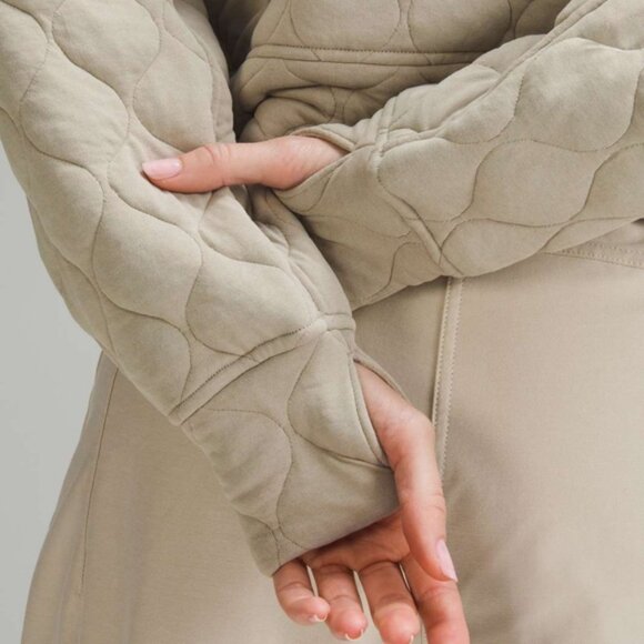 Lululemon Scuba Oversized Quilted Half Zip Riverstone - Picture 6 of 13